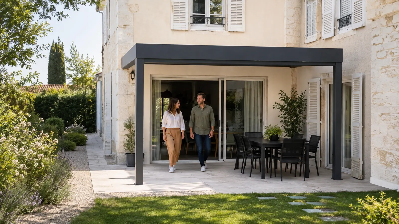 Hauteur d’une pergola bioclimatique 4x3 : confort, pente et circulation