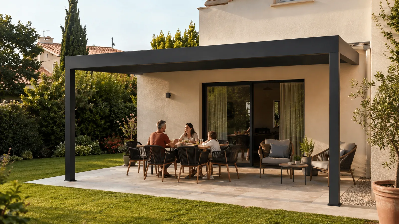 Pergola bioclimatique de 20 m² : dimensions, usages et formalités